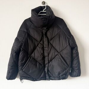 OOFwear Coat Women size 38 White Puffer Zip Front Insulated Oversized